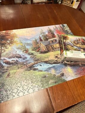 Ceaco Thomas Kinkade Mountain Paradise 500 Pc Puzzle Complete